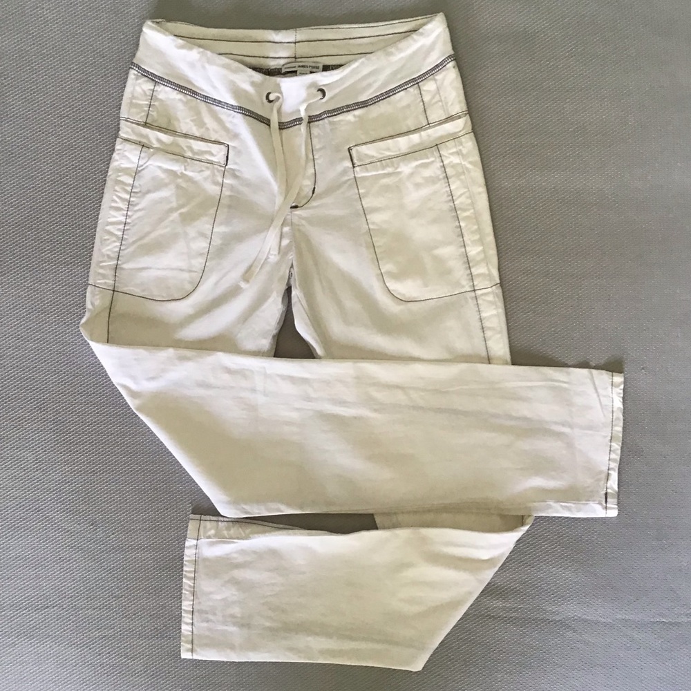 ~James Perse White Drawstring Pants, Size 0~